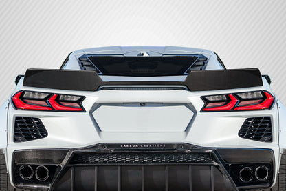 Chevrolet Corvette C8 Carbon Fiber Gran Veloce Wicker Bill Rear Wing Spoiler Carbon Creations